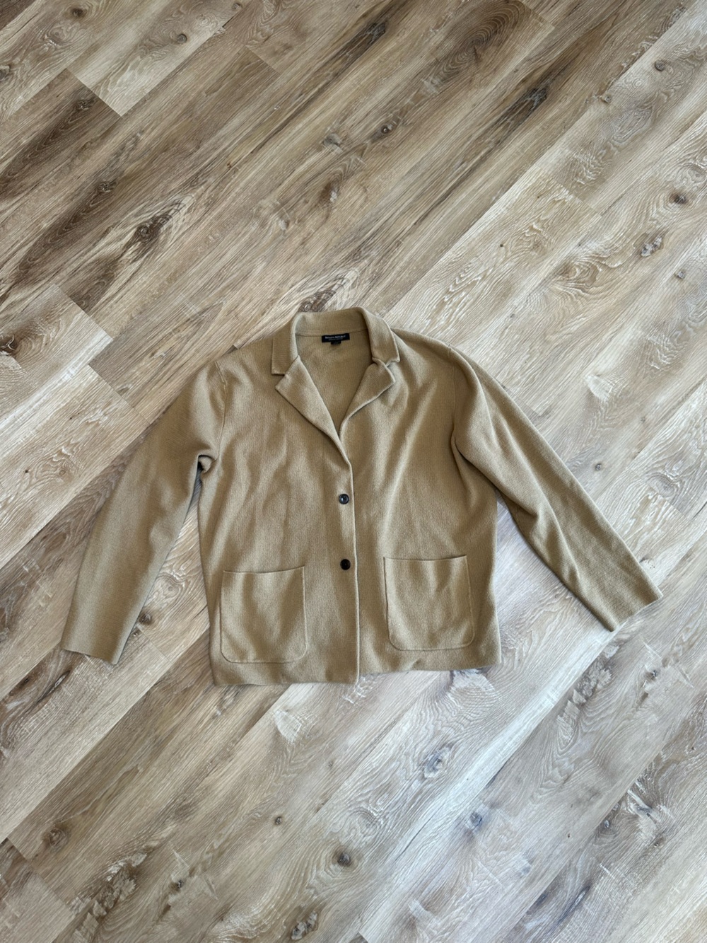 Banana Republic Men's Camel Button-Front Shirt Jacket